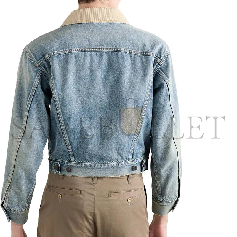 THE ROW JORAS TWILL-TRIMMED DENIM JACKET